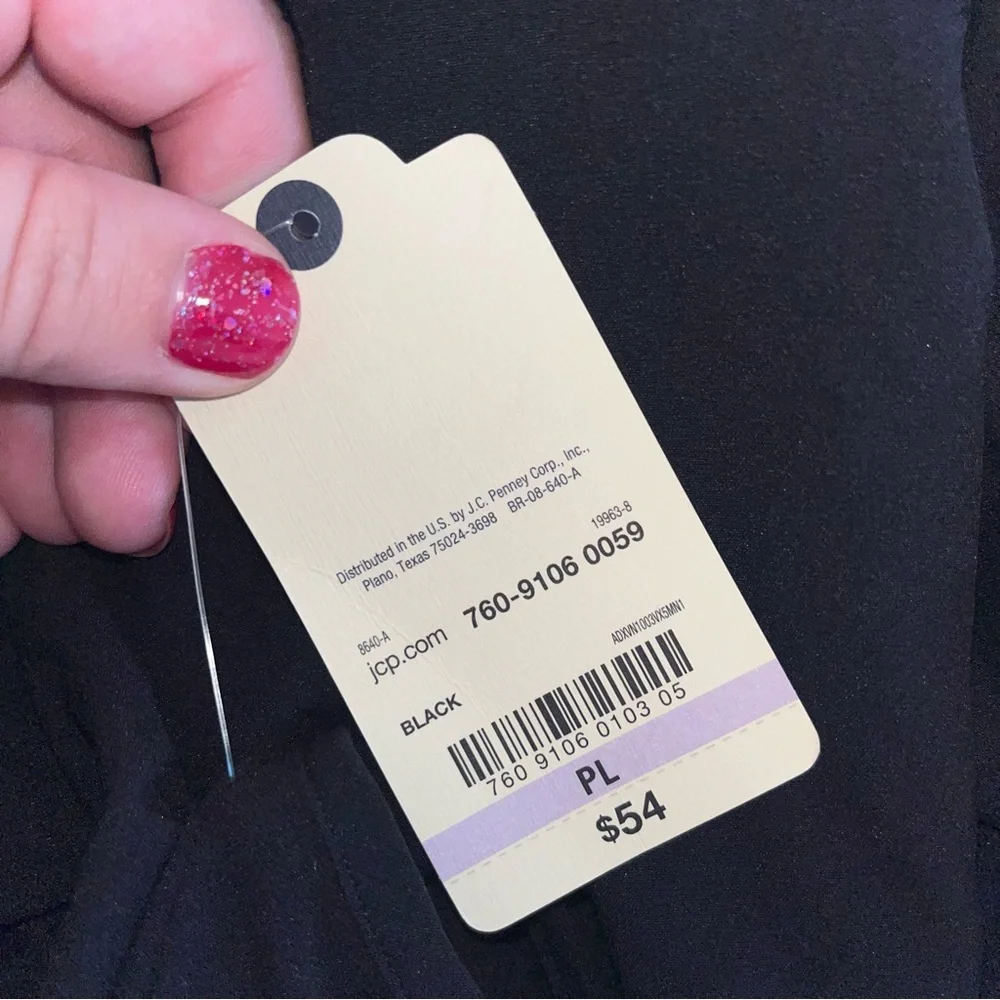 NWT St. John Bay Active Dress, Black, Petite Large - Picture 5 of 5